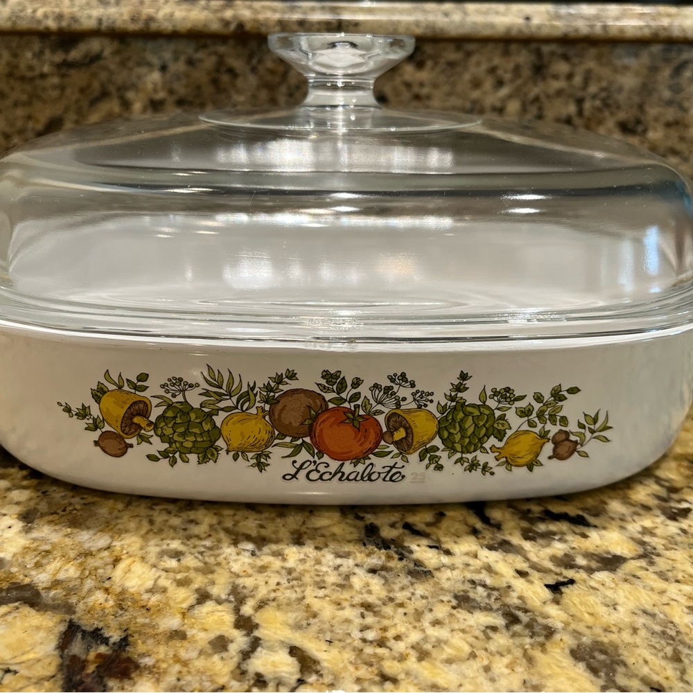 Vintage Large 2.5L Corning Ware Spice of Life A-10-B Casserole With Lid